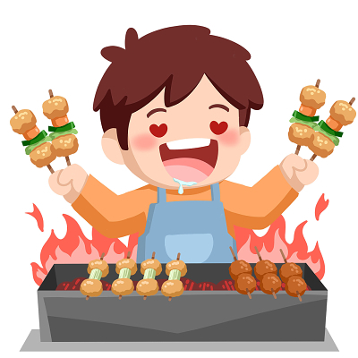 用卡通挂画点燃PPT的饮食主题